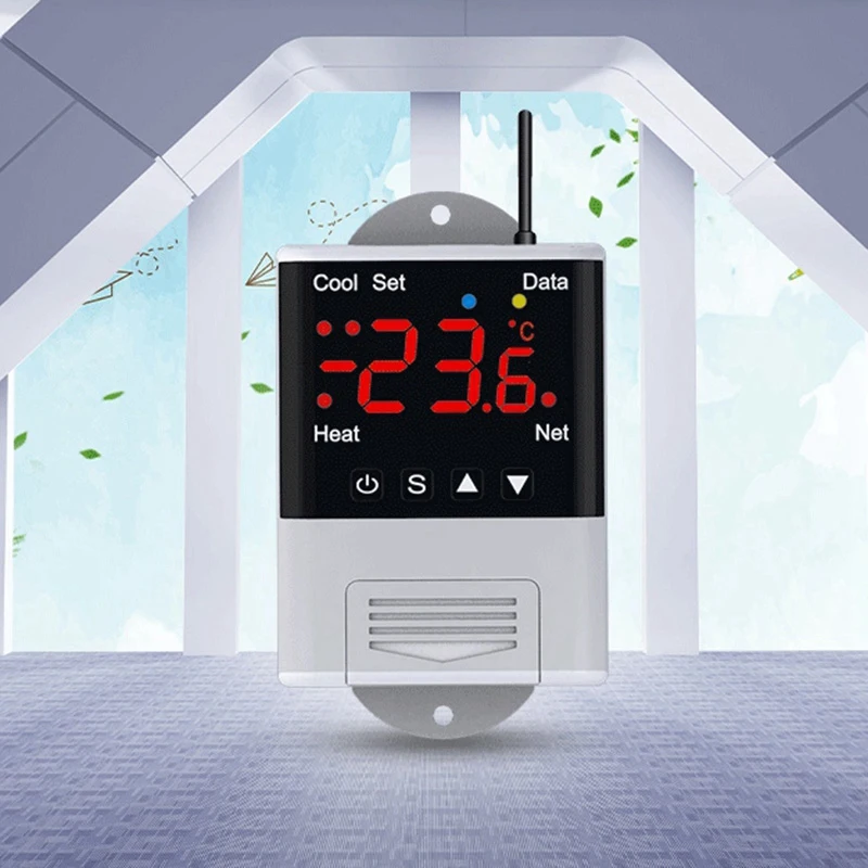 2X Wireless Wifi Temperature Controller Thermostat AC110-220V DTC1201 NTC Sensor Digital Display APP Control