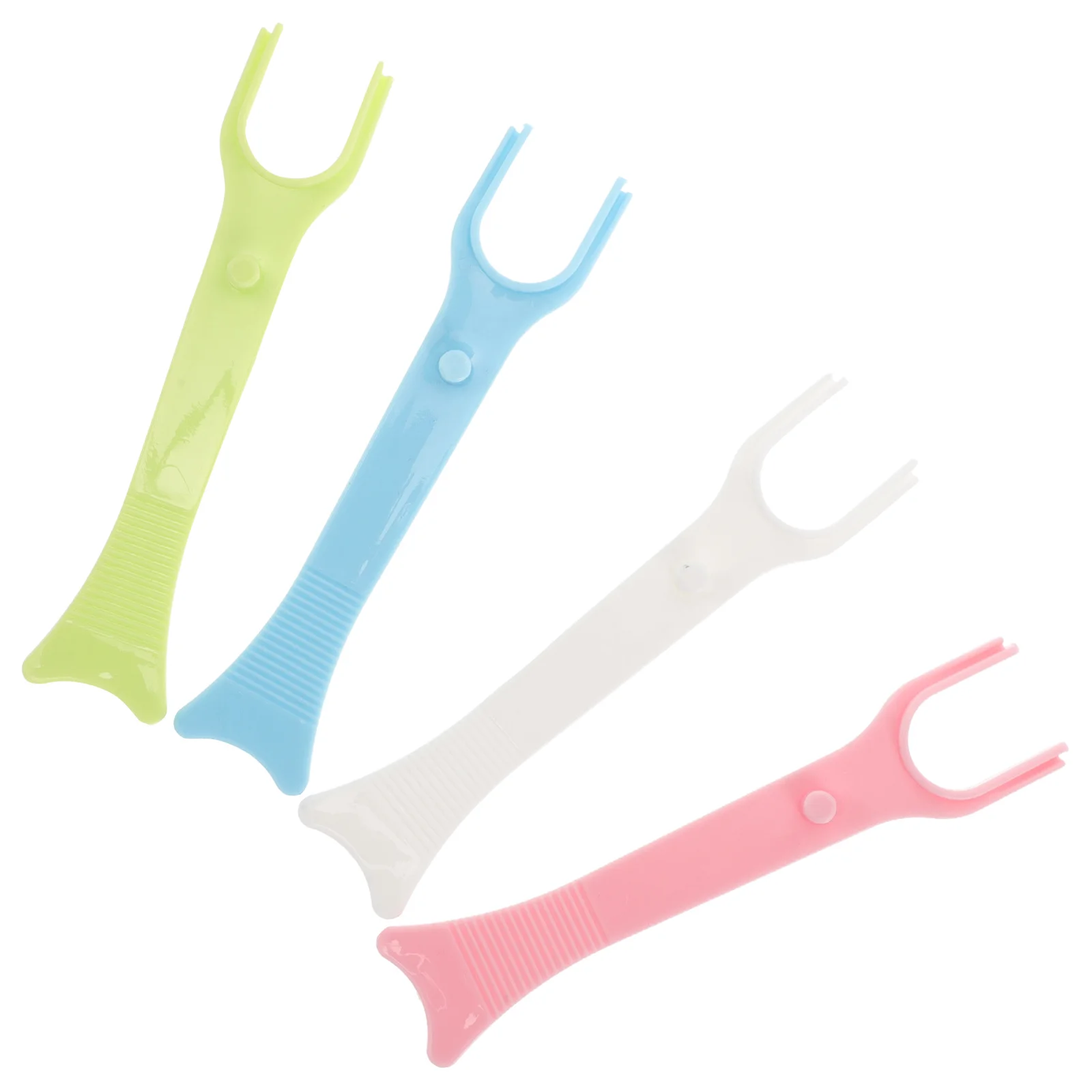 

4 Pcs Portable Dental Floss Holder Reusable Teeth Flosser With Spool Flat Wire Built In Spool Hygiene Tool Interdental