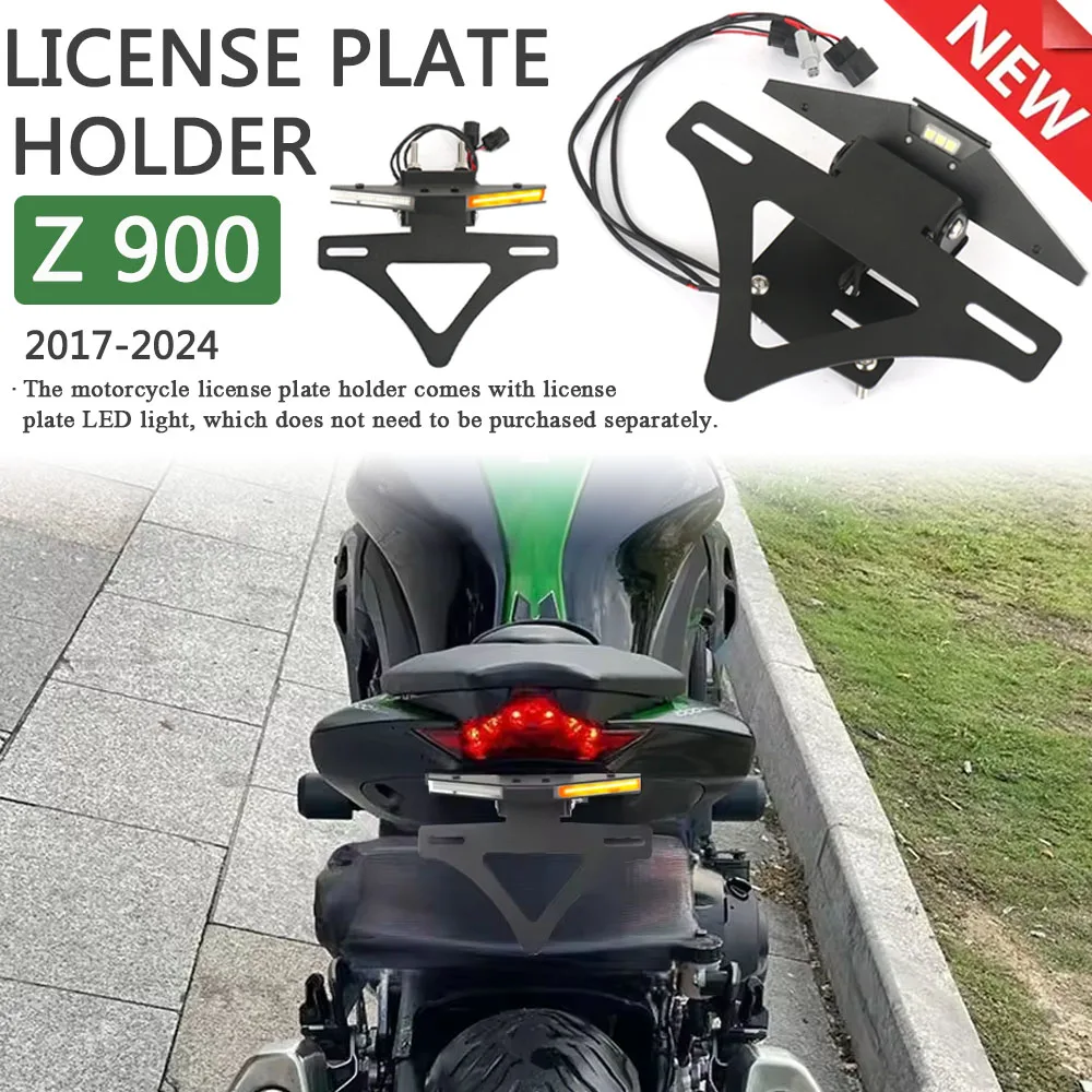 

Tail Tidy License Plate Holder For Kawasaki Z900 Z 900 2017-2024 Motorcycle Rear Number Plate Mount Bracket Fender Eliminator