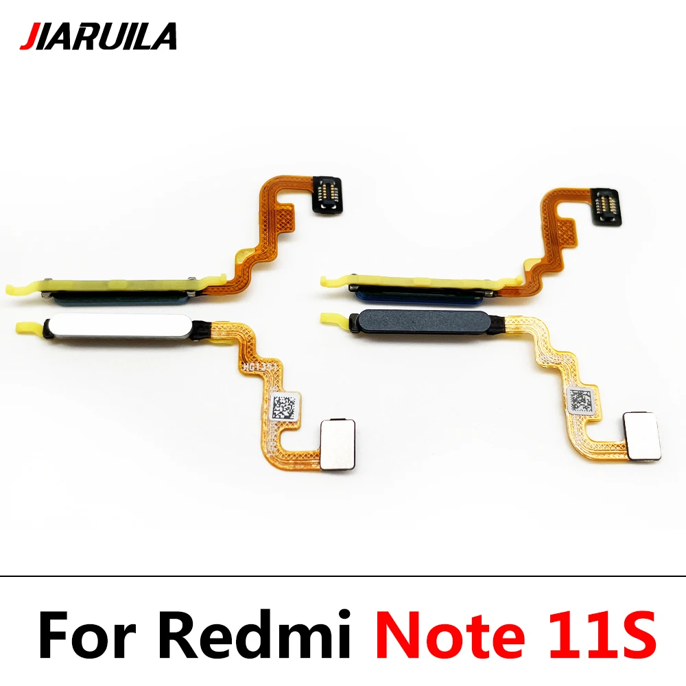 Botón de inicio para Xiaomi Redmi Note 10 Pro 10 11S 5G, Sensor de identificación táctil con huella dactilar, Cable flexible, pieza de repuesto,