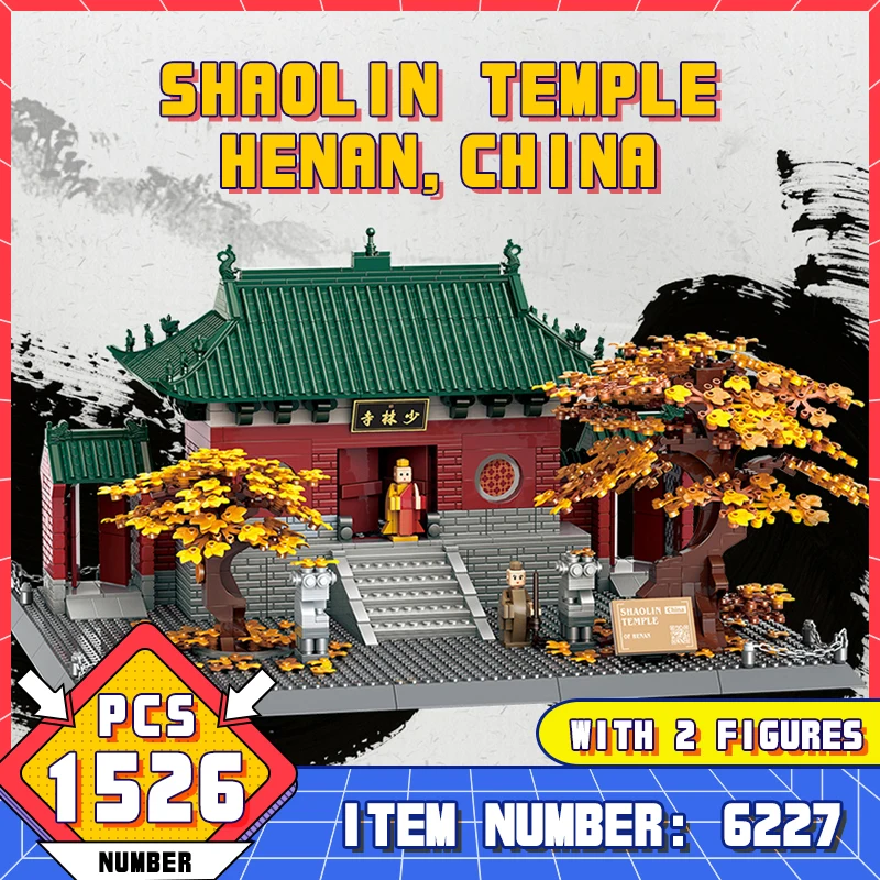 

WG6227 China Classic Architecture Series Songshan Shaolin Temple Building Block Set Bricks Model Toy For Children And Adults