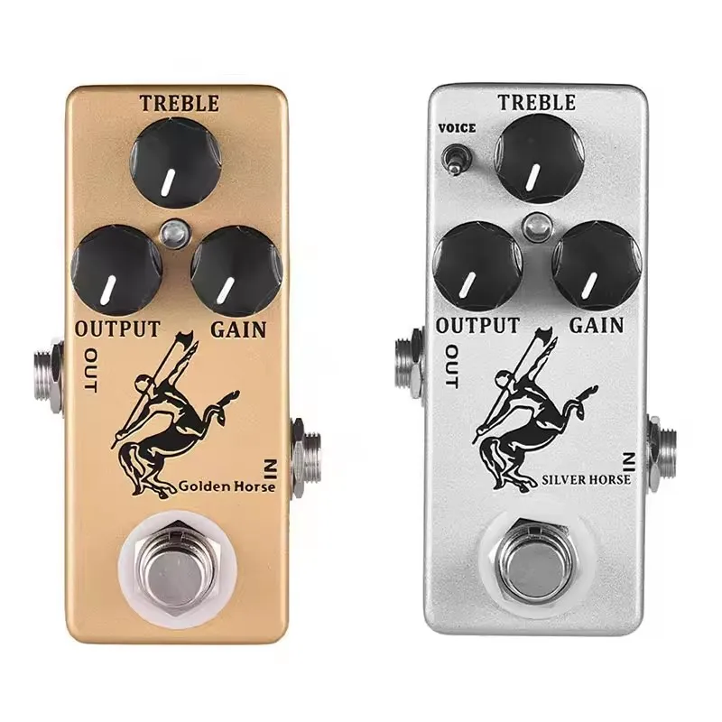 MOSKY SILVER/GOLDEN HORSE Effect Pedal overdrive/boost Horse Guitars Volume Reverb Bass Klon Centaur Effect Pedal Stage Audio