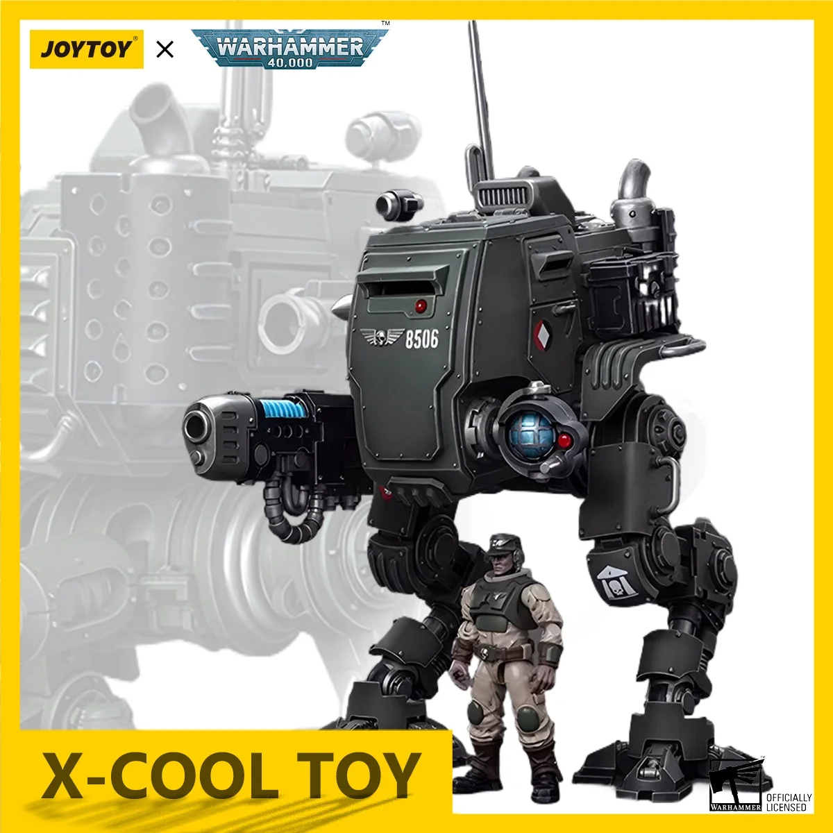 JOYTOY Warhammer 40K Action Figure Astra Militarum Cadian Armoured Sentinel Figurine Armoured Sentinel Joints Movable Figure Toy