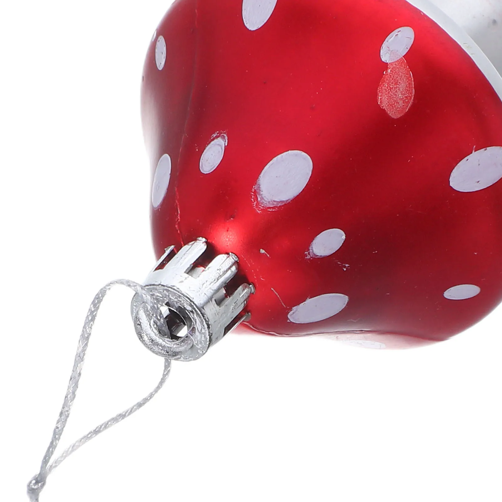 20 قطعة عيد الميلاد الفطر الحلي البلاستيك الأحمر ديكور معلق شجرة عيد الميلاد قلادة مهرجان شجرة الحلي هدايا الحفلات #3