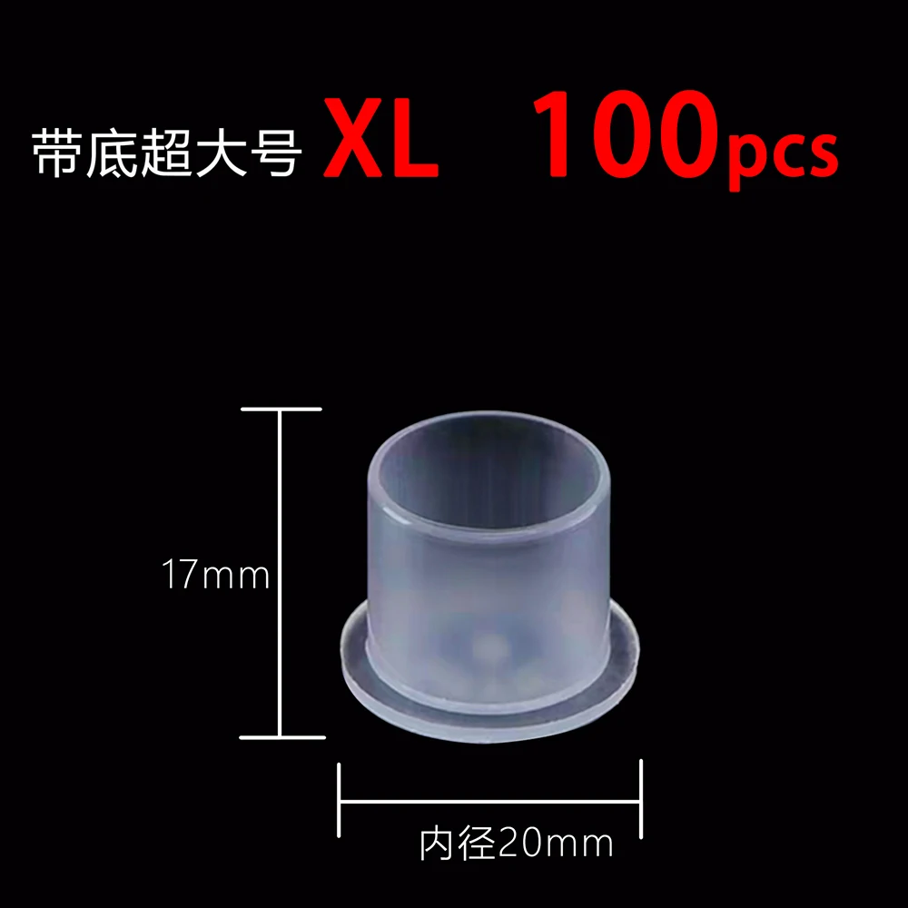 المتاح الوشم أكواب الحبر الشفاف S/M/L/XL ماكياج تلوين الصباغ كوب الحاويات الوشم ملحق لفناني الوشم #5