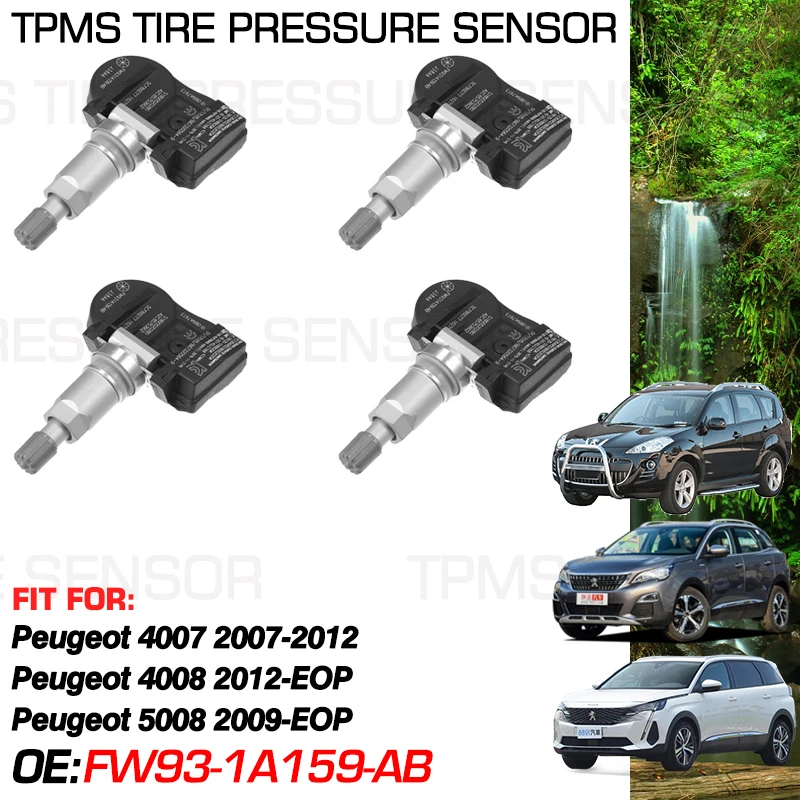 

433MHz For Peugeot 5008 2009-2024 2021 Peugeot 4007 2007-2012 Peugeot 4008 2012-2024 Tire Pressure Monitor HC3T-1A180-BA LR06637