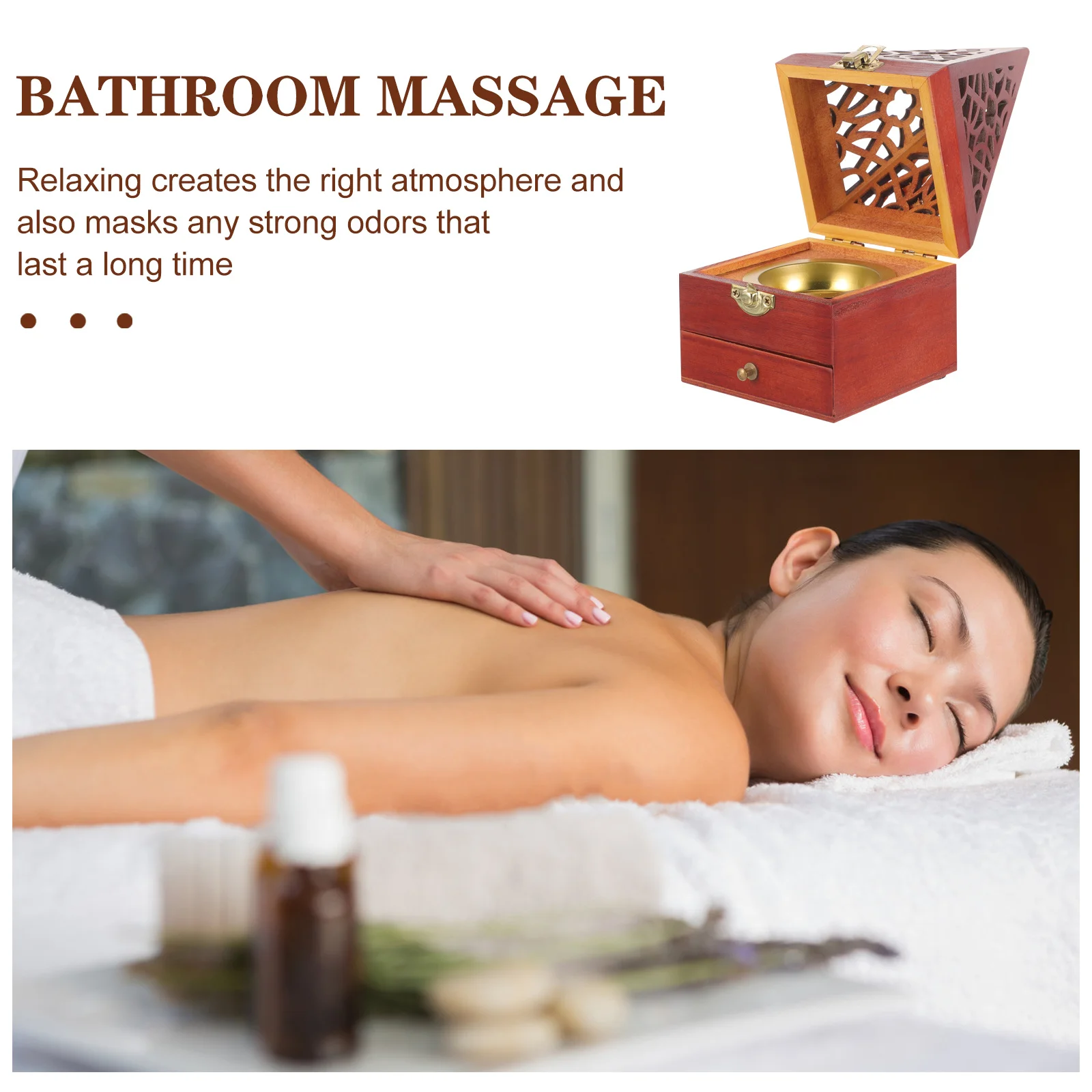 

Wood Incense Burner Pyramid Desktop Tray Drawer Incense Holder for Office Home Reading Table Decoration Holder