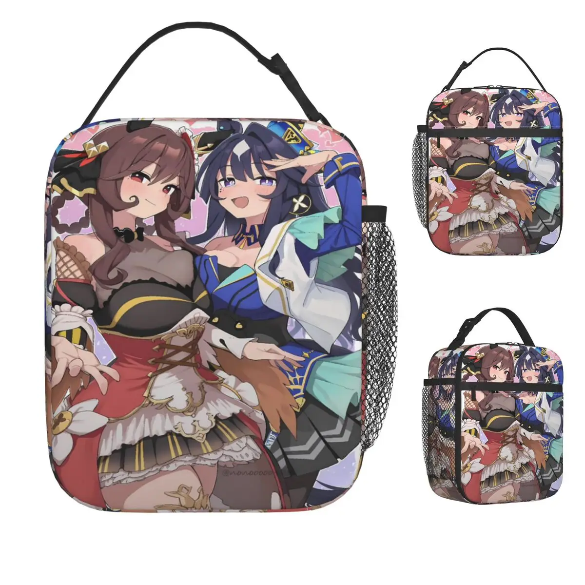 

Аниме Uma Musume, сумка для обеда, рабочий ланч-бокс для мужчин, повседневные термосумки для обеда с принтом, Оксфордская сумка-холодильник