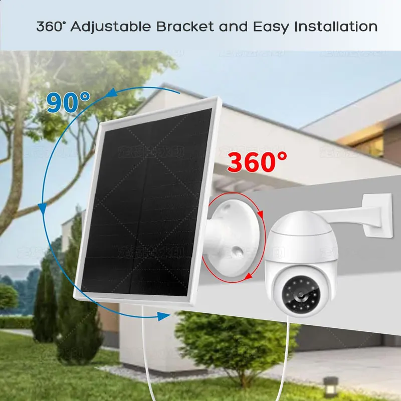 High Efficiency 5V DC 6W Waterproof Solar Panel for Security Camera Eufy Cam 2C/2C Pro/E40/E20/2/2 Pro/E Reolink Argus Eco/2E/PT