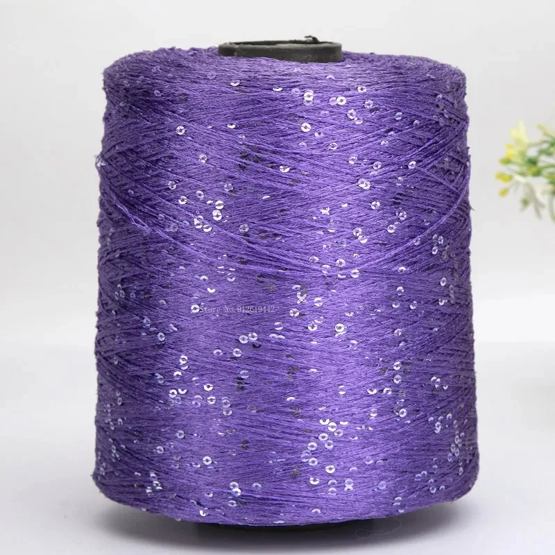 

Silk Sequin Yarn Special Mercerized Line 500g/roll Handmade DIY 3mm Sequins Hand Knitting Yarn ThreadDoll Sweater Knitting Line