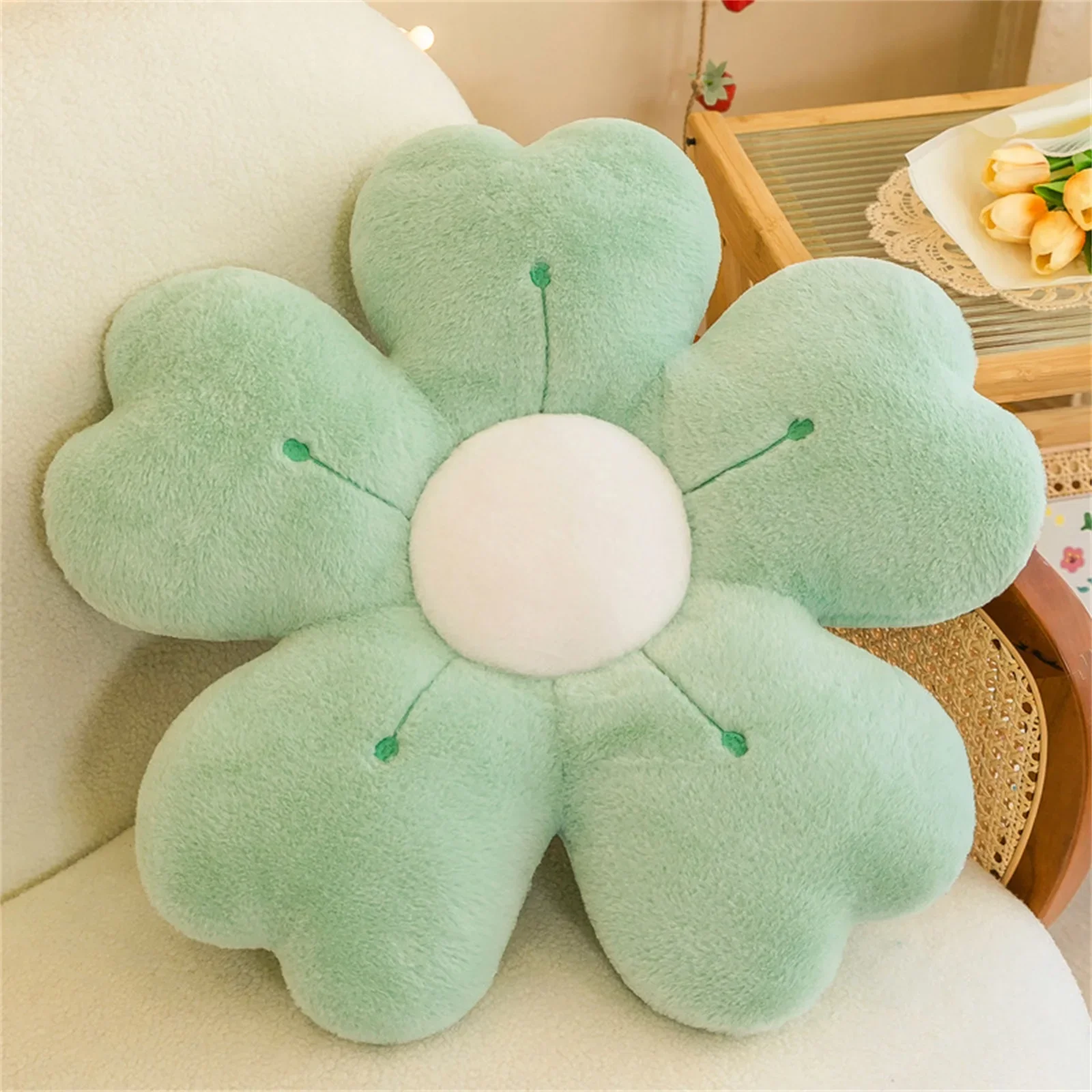 Throw Pillow Plush Toys Sofa Cushion Pillow Daisy Flower Shape Cushion Floor Cute Seating Pad Chair Seat Office Room Decor