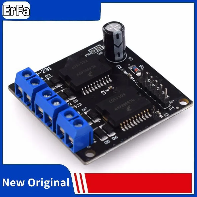 

MC33886 Motor Stepper Driver 6.5V-24V 4-Way Output Robot Smart Car Motor Stepper 5A Max Support PWM Speed Regulation