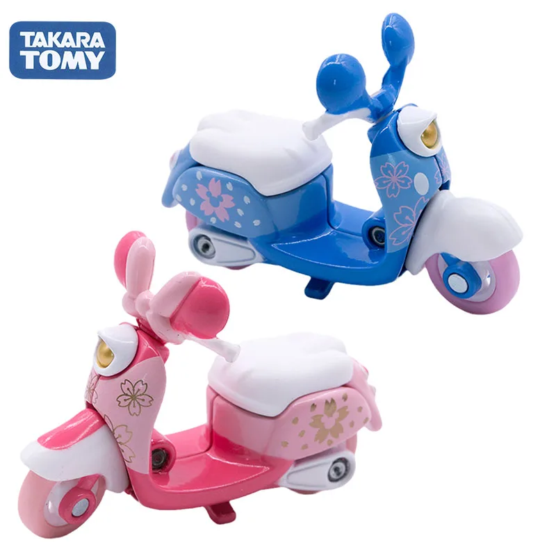 TAKARA TOMY Disney Motorcycle Cartoon Toys Anime Peripheral Trendy Figures Kawaii Model Ornaments Decoration Mickey Minnie Mouse