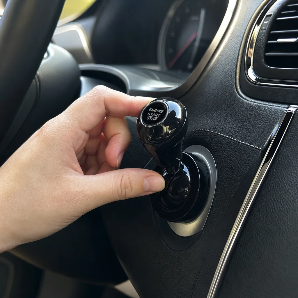 Anti-Scratch Push Start Button Cover Metal Joystick Engine Ignition Switch Decoration for Car SUV Truck Zinc Alloy Trim
