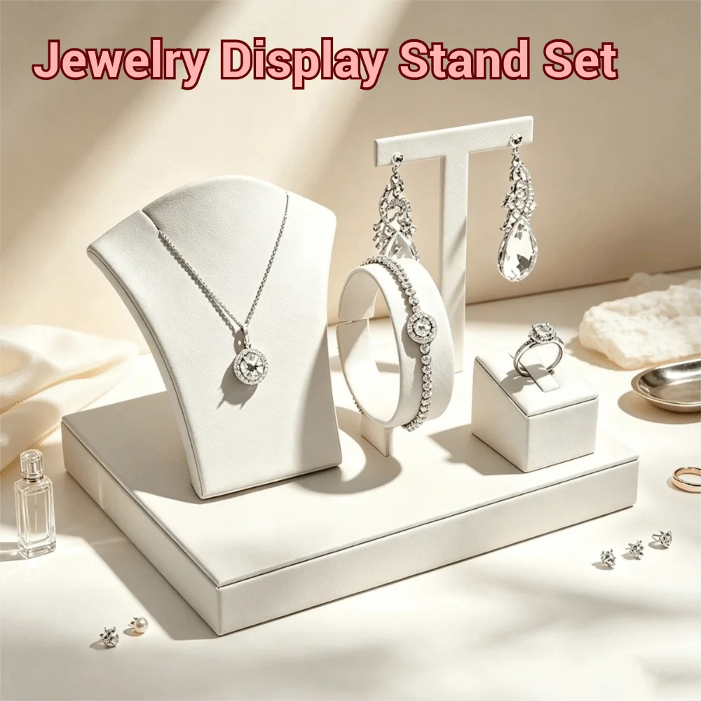 Multi-Functional Jewelry Display Stand Set Premium Style 4 in 1 Combination Set Jewelry Rack Ornaments Light Luxury