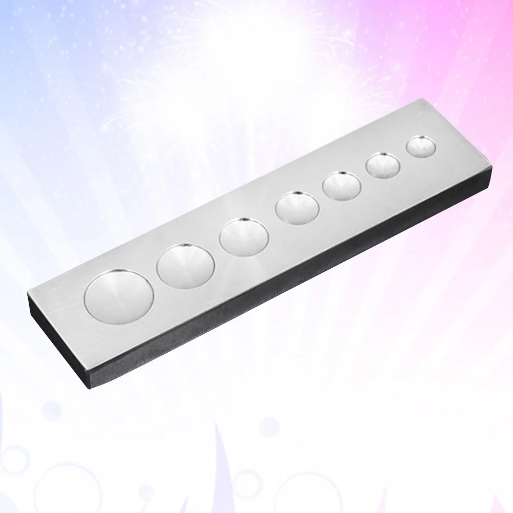 Stainless Steel Rivet Setter Tool 7 Hole Sizes 6-15Mm For Snap Button Fastener Press Base Rivet Installation