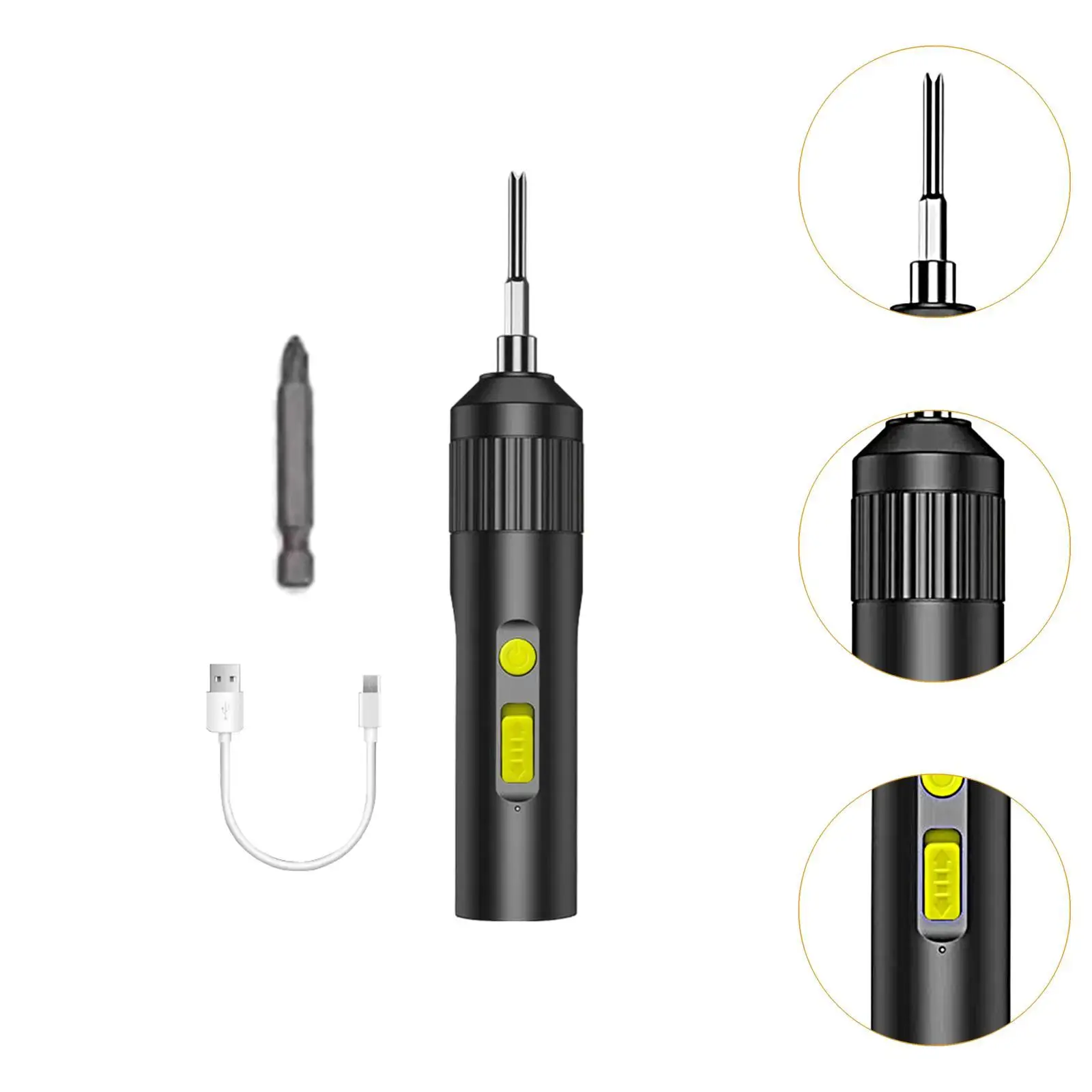 Compact Electric Screwdriver Brushless Motor Cordless Rechargeable Lightweight Repair Tool Utility for Home Projects