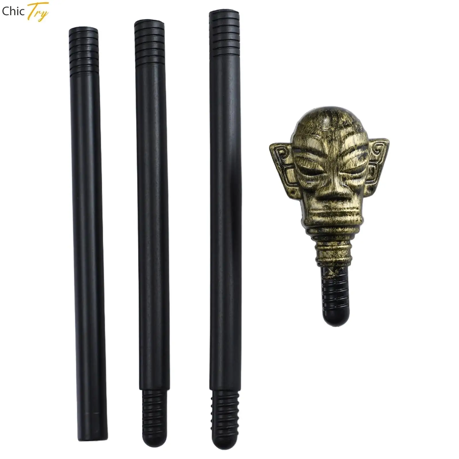 Vintage afneembare plastic scepter volwassen kind Halloween cosplay heks cobra's riet voor festival maskerade thema partij aanbod prop