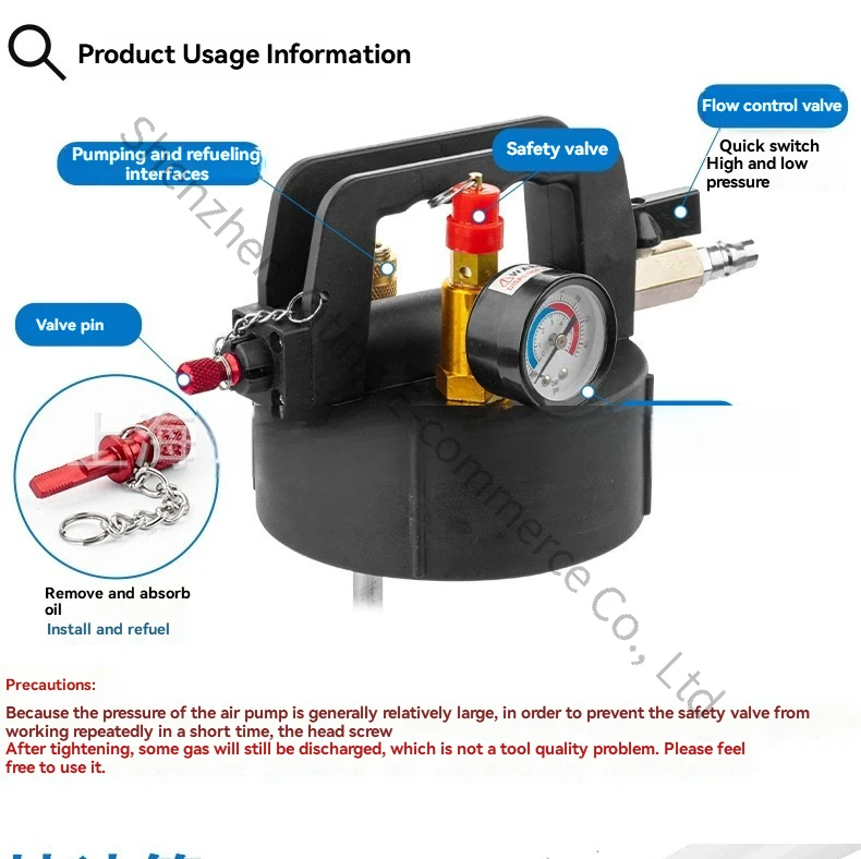 New Automatic Transmission Gearbox Oil Filling Tool, Pneumatic Oil, Brake Oil, Oil Extraction Pot, Brake Fluid Changer