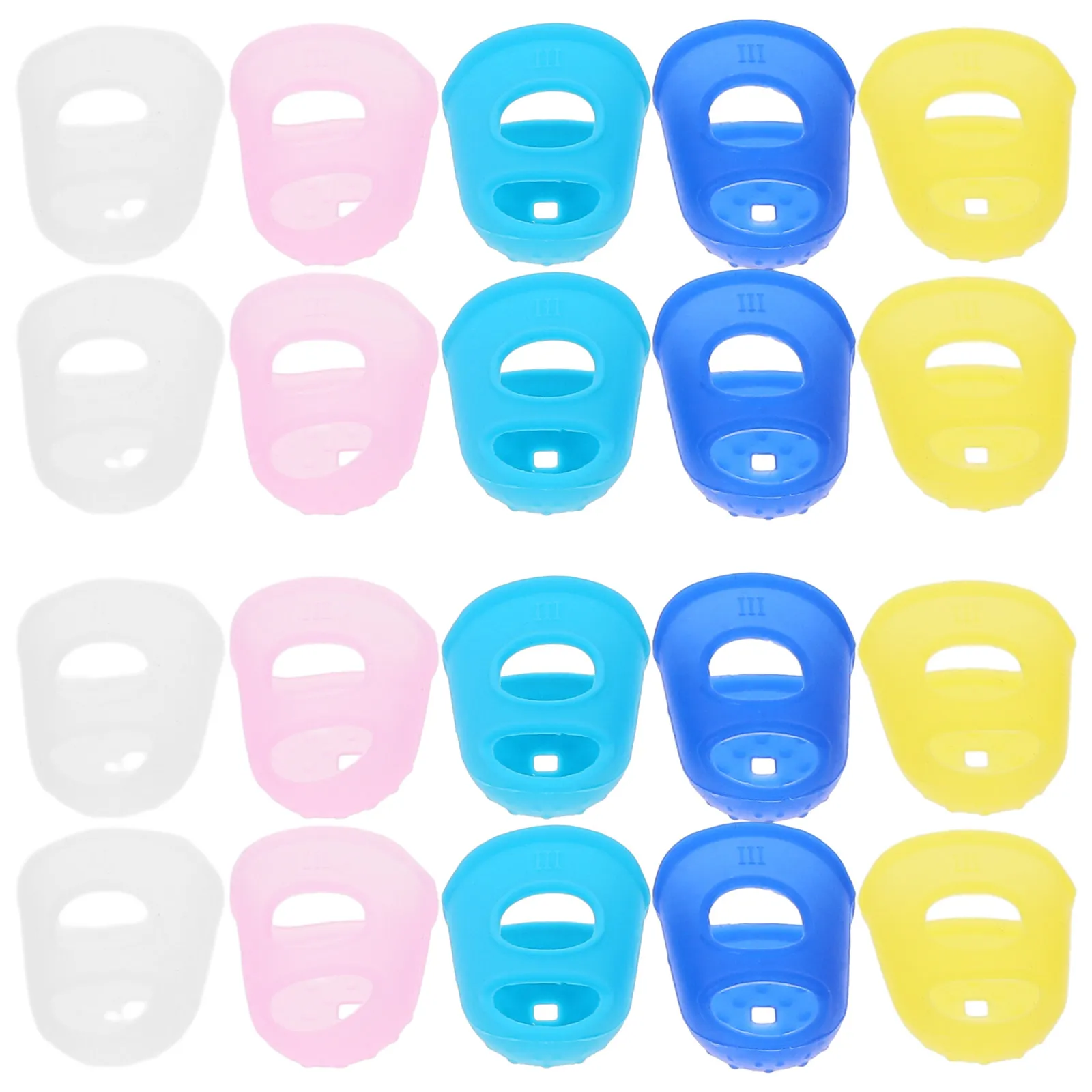 

40 pcs Silicone Covers Adjustable Nonslip Fingertip Protectors Wear-Resistant Protective Finger Cots Comfortable Finger Sleeves