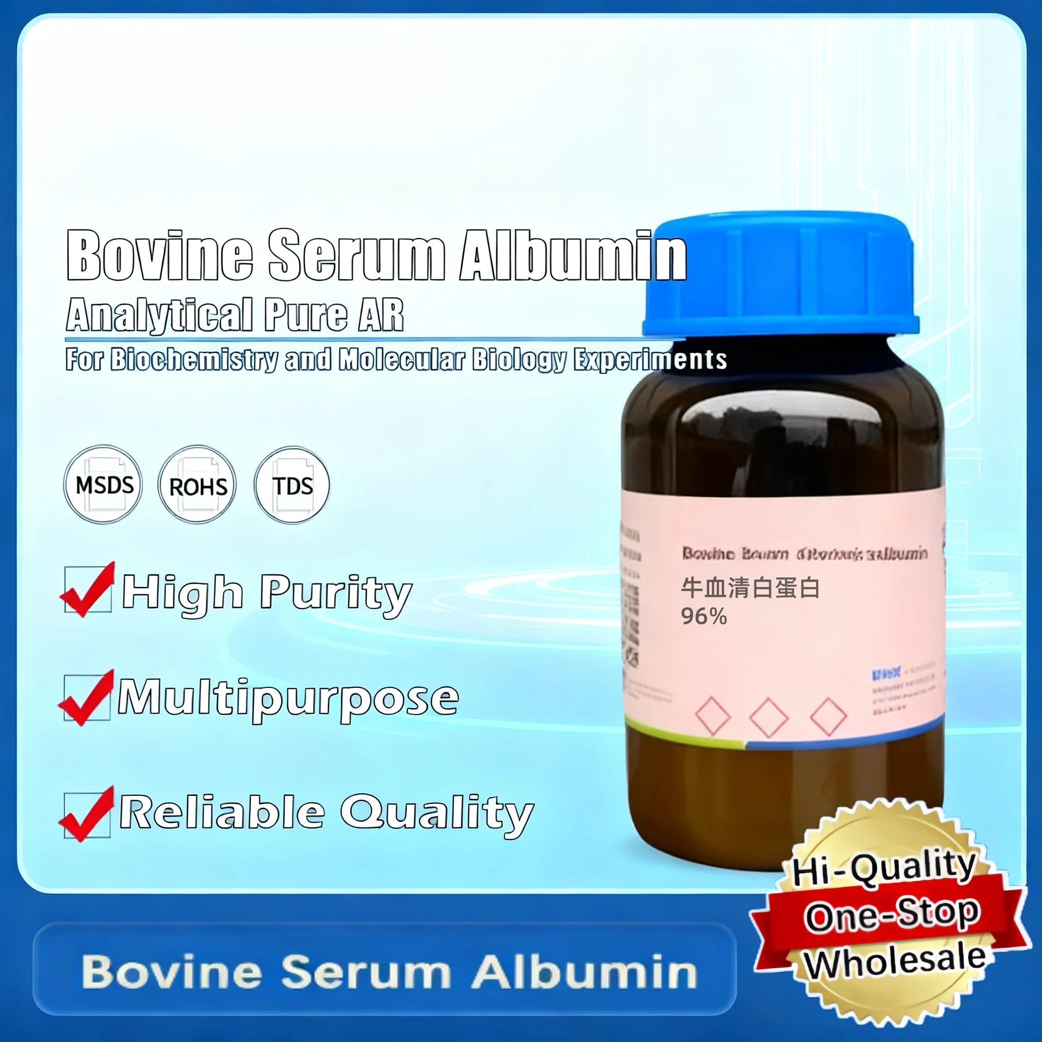 Bovine Serum Albumin Laboratory Reagent For Protein Research Biochemical Experiment Original Product