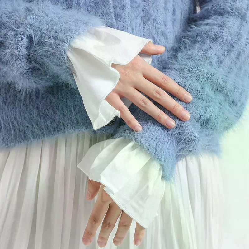 Photo Glove Beautiful Gentle Fake Cuffs Decorative Chiffon Flare Cuffs Fashion Sexy Nail Art Accessories Photography Props Nail