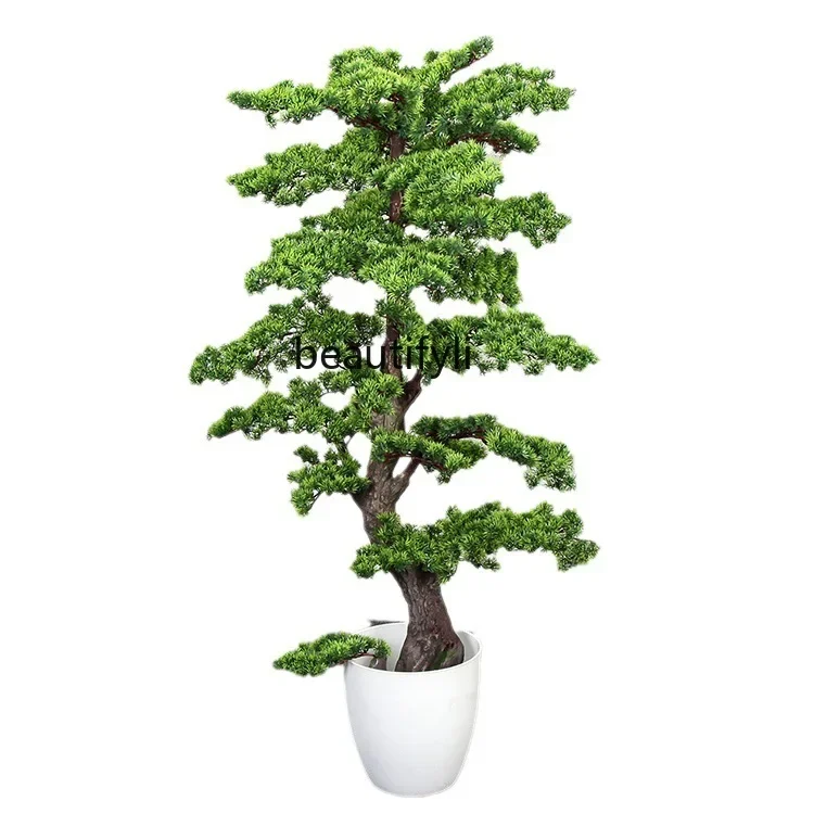 Artificial simulation of welcome pine, Luo Hansong, fake tree, landscaping decoration, large simulation of green plants