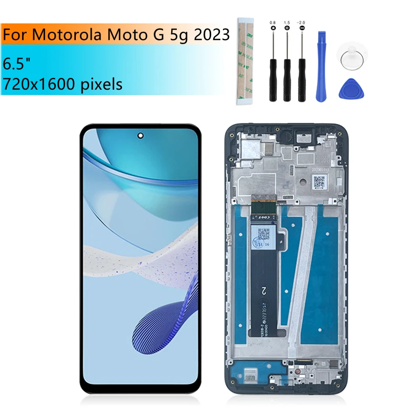 For Motorola Moto G 5G 2023 LCD Display Touch Screen Digitizer Assembly With Frame For Moto G 5g 2023 Display Replacement Parts