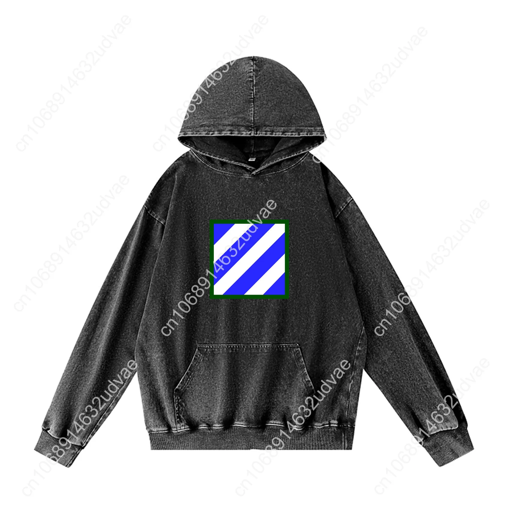 Felpe con cappuccio della terza divisione di fanteria Felpa con cappuccio retrò Uomo Donna Adolescente Camicia pullover vintage con top personalizzati tascabili