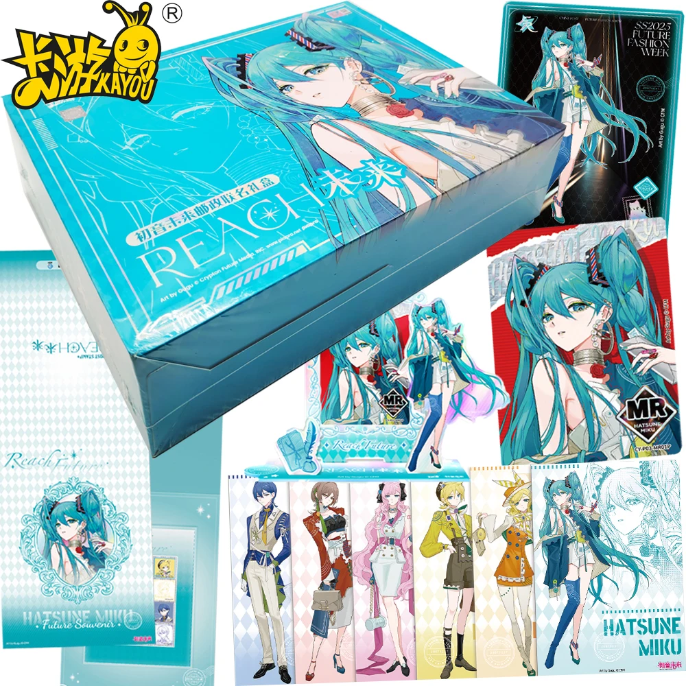 

Original KAYOU Hatsune Miku Collection Cards High Quality Exquisite Exclusive Commemorative Character Cards Gift Box Kids Toys