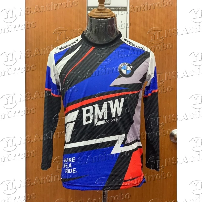 

Новая 25-летняя быстросохнущая мужская и женская одежда для гонок на мотоциклах BMW Moto с 3D-принтом и длинными рукавами, одежда для горной езды