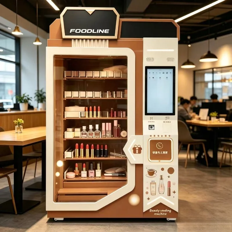 FL Touch Operated Cosmetic Vending Machine Automatic Sell False Eyelash Nail Art Beauty Vending Machine For Hotel