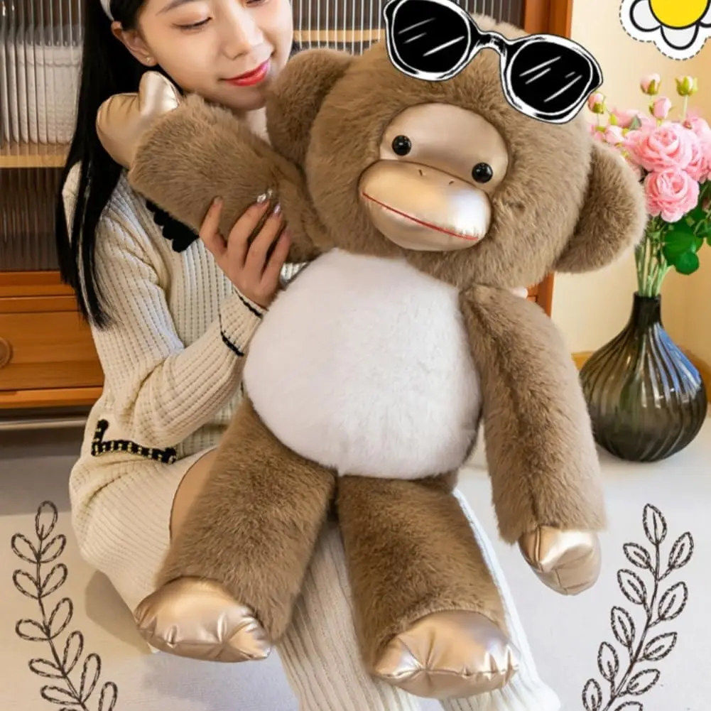 Simpatico peluche Gorilla, soffici animali di peluche scimpanzé per bambini, morbidi bambole di peluche scimmie, ideali per ragazzi, ragazze, amici