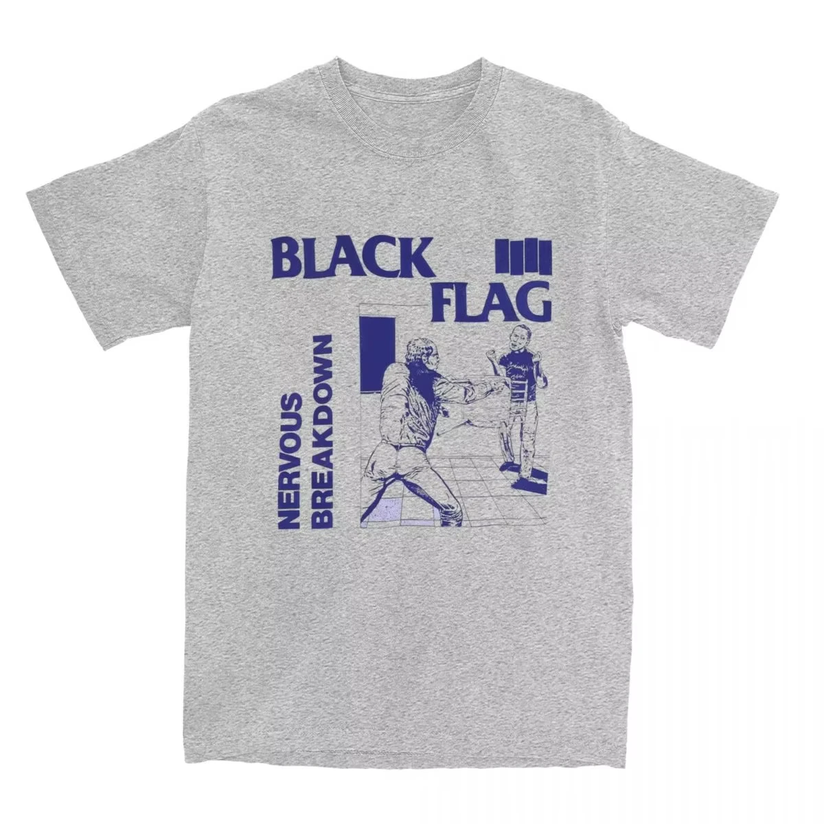 العلم الأسود انهيار العصبي تي شيرت شاطئ موسيقى الروك الفرقة Y2K مضحك تي شيرت القطن التي شيرت للرجال قصيرة الأكمام تي شيرت #3