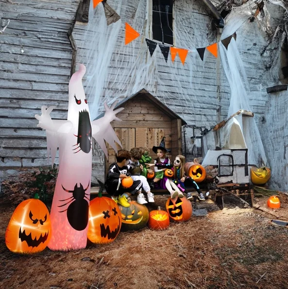 

11.8 T Halloween Inflatables Ghost Pumpkin Outdoor Decorations