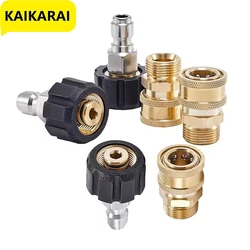 Pressure Washer Adapter Sets M22 to 1/4 Inch Quick Connector Kit Quick Connect Gun to Hose for Attach a Hose to The Water Pumps