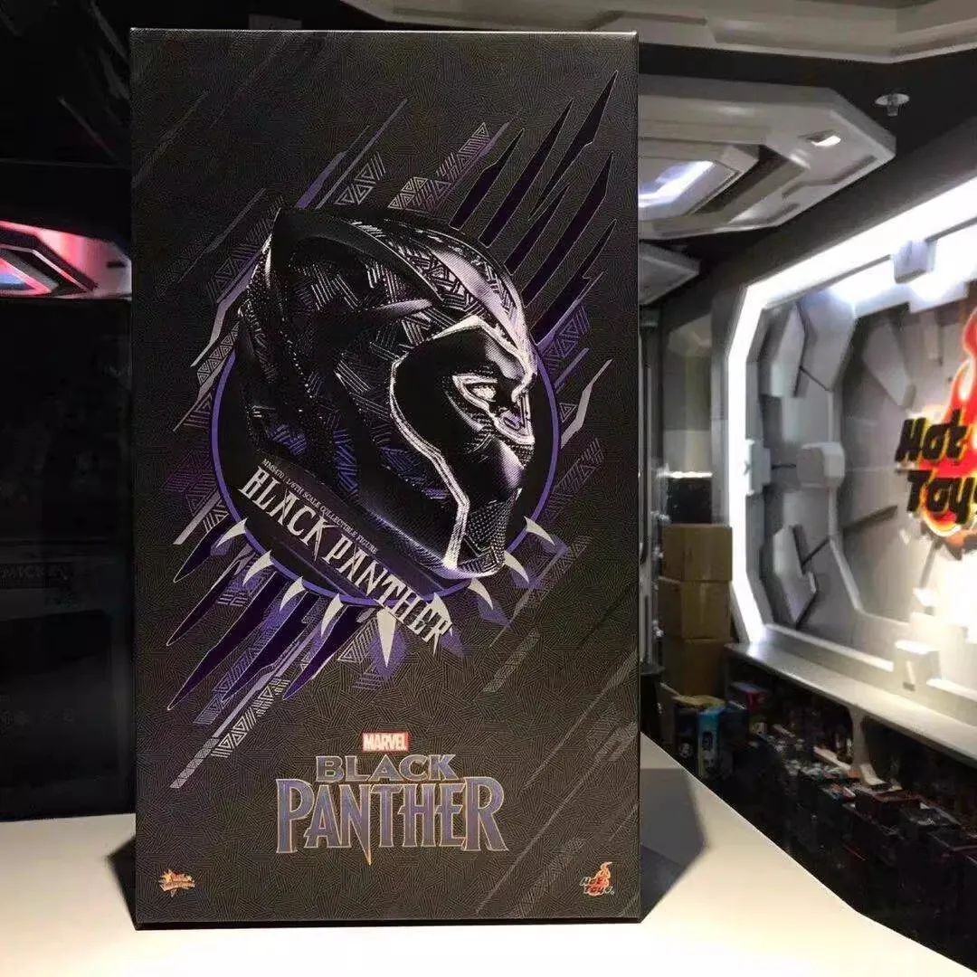 Original Hot Toys Mms470 1/6 Black Panther 2.0 Marvel Action Figure Toy Gift Model Garage Kit Collection Hobbies Children Gift