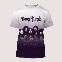 Футболки с 3D принтом Deep Purple Rock Band для мужчин и женщин, модная уличная одежда, футболка большого размера с короткими рукавами, детские футболки, топы, мужская одежда