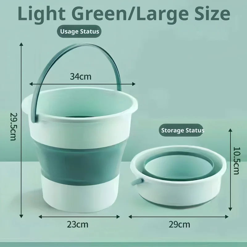 Collapsible car cleaning bucket Fishing bucket Thickened and leak-proof Portable water container with handle Outdoor camping, mo