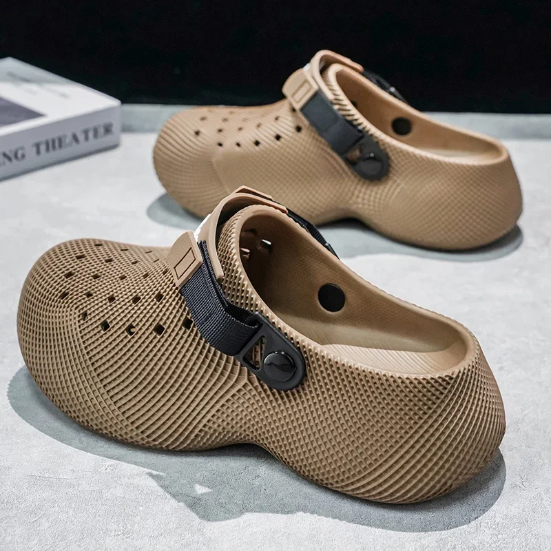 Summer Mens Sandals Outdoor Fashion Slippers Breathable Lightweight Man Beach Sandals Thick Sole Non Slip Casual Garden Shoes image 6