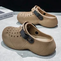 Summer Mens Sandals Outdoor Fashion Slippers Breathable Lightweight Man Beach Sandals Thick Sole Non Slip Casual Garden Shoes 6