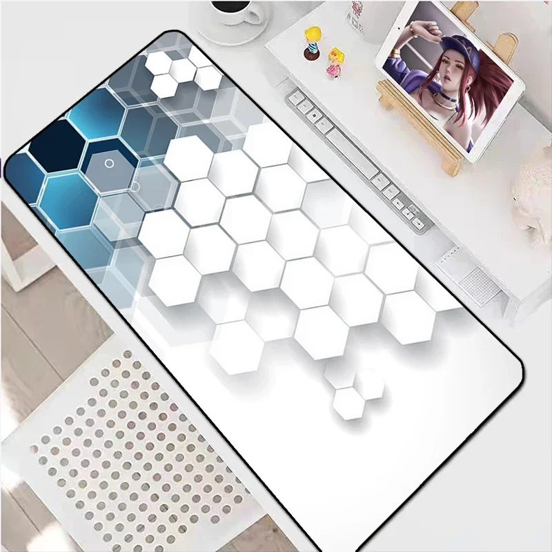 Honeycomb Gaming Mouse Mat Mausepad Gamer Cabinet Pc Accessories Keyboard Pad Deskmat Mousepad Mats Mause Laptops Pads Anime Xxl