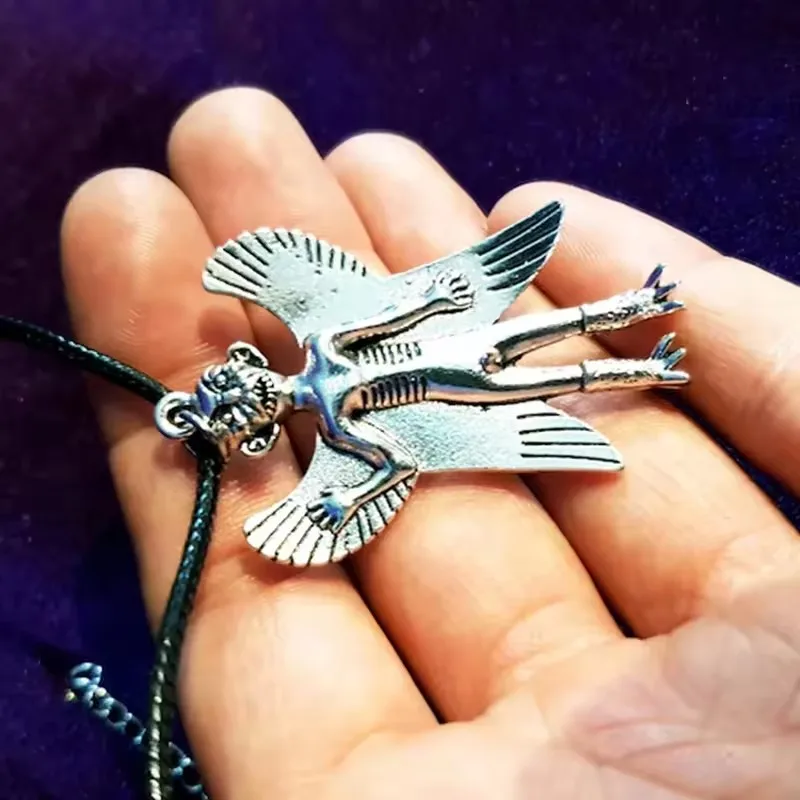 Pazuzu Necklace Occult Demonic Flying Demon Protection Sigil of Lucifer Pendant Necklace Amulet Shield Demonolatry Gift - Image 5