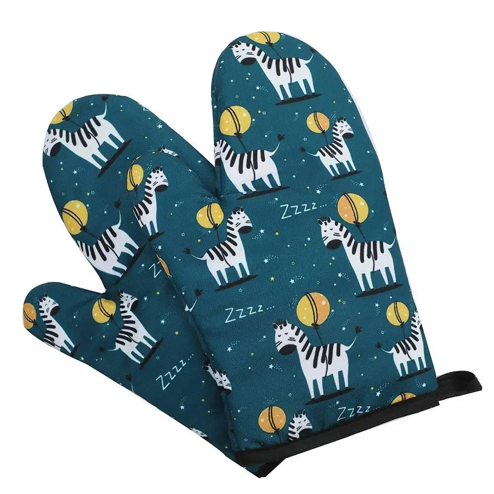 

Anti-scald Microwave Gloves Heat Resistant Non-slip Oven Mitt Thickened High Temperature Resistant Kitchen Mitts Barbecue