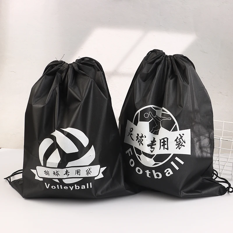 Outdoor Sports Drawstring Storage Bags Gym Men's Bag Football Volleyball Oxford Cloth Portable Foldable Reusable Backpack
