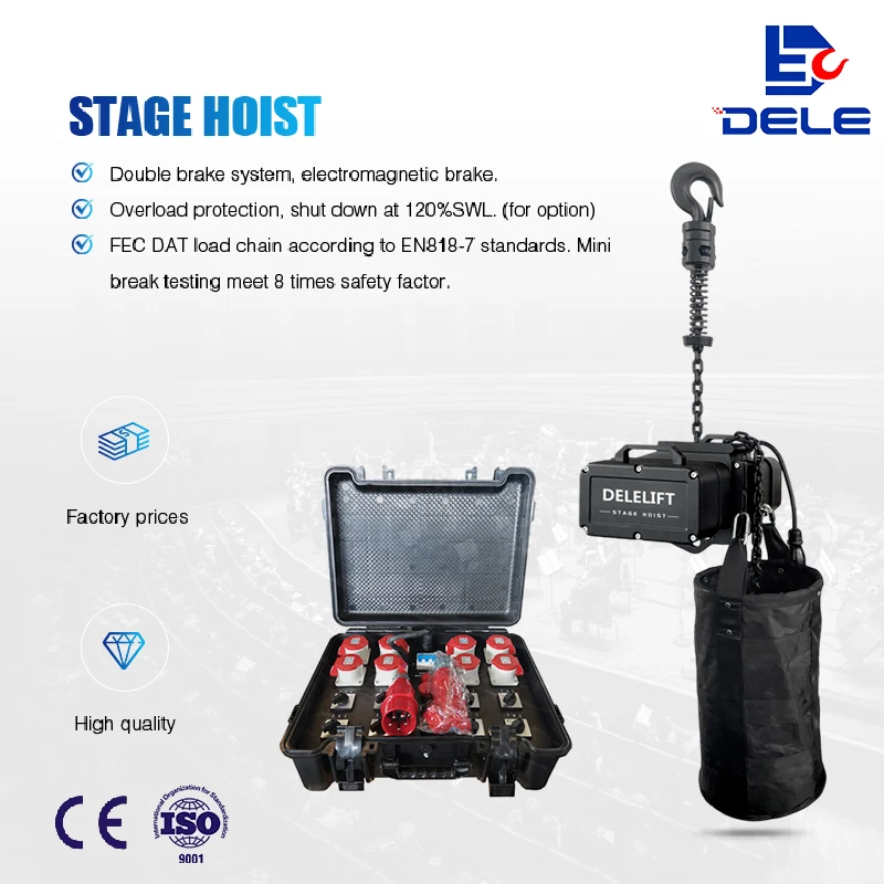 0.5 Ton 1 Ton Electric Stage Hoist Multi-Purpose Hoisting Equipment for Small Theater Concert Event Lifting Professional