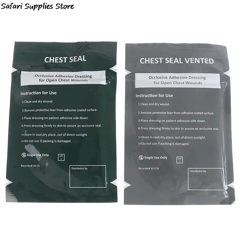 Medical Chest Seal Vented North American Rescue Hyfin Chest Seal Outdoor Emergency Medical Treatment