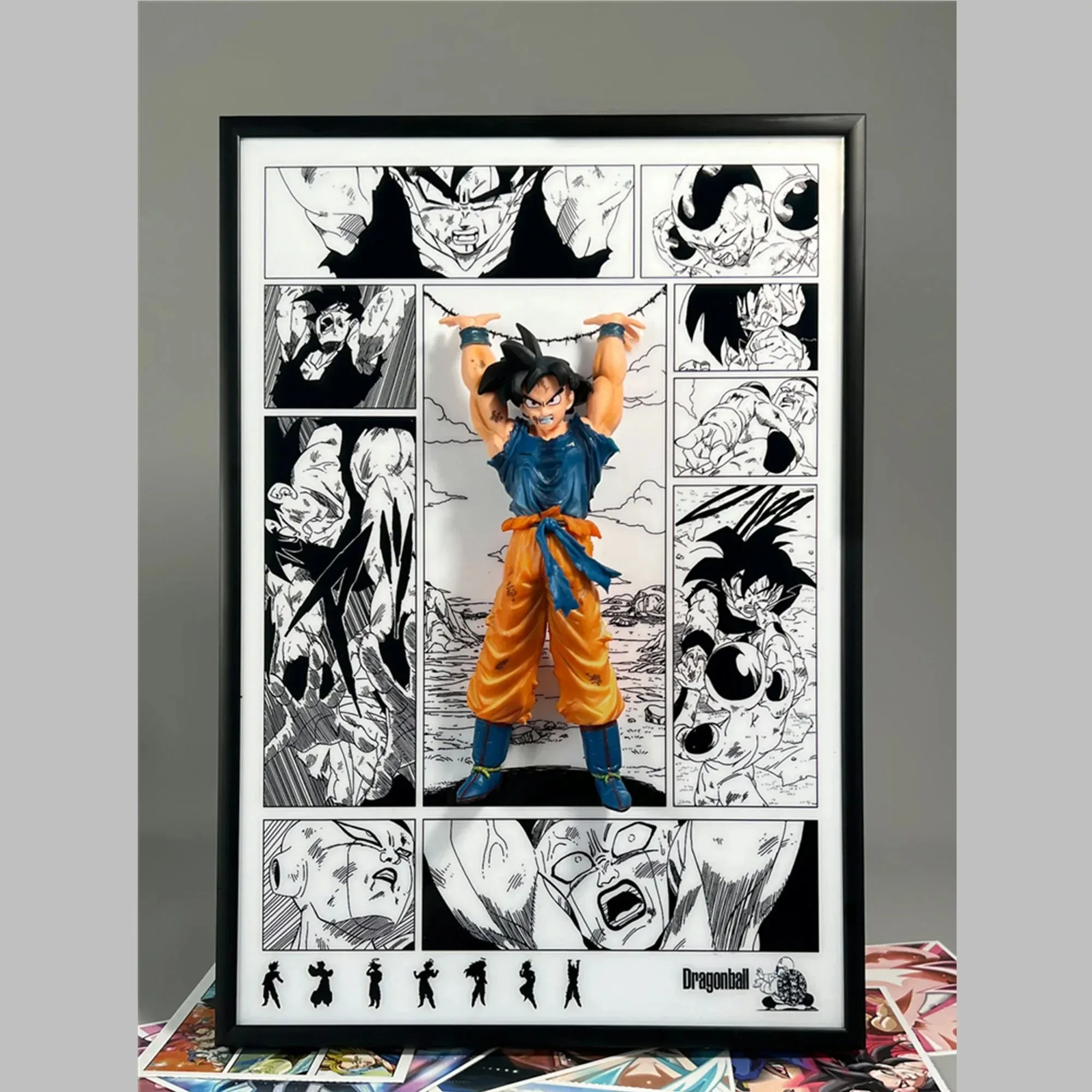 Anime Dragon Ball figurki Goku malowidło na ścianę obrazy prasowe plakat wydruki HD ścianę sztuka modułowy salon