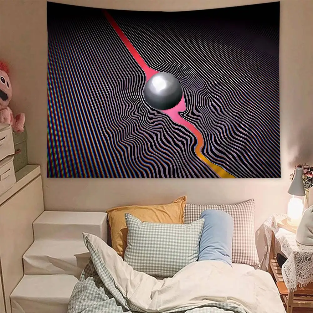 Popular Band T-Tame I-Impala Anime Tapestry Hippie Flower Wall Carpets Dorm Decor Cheap Hippie Wall Hanging