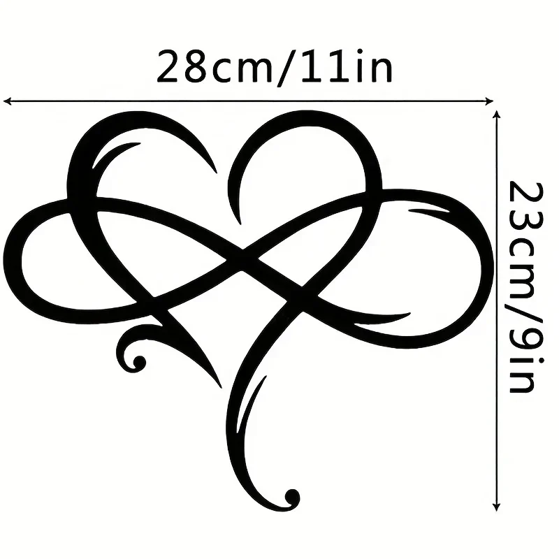 HelloYoung Infinity Heart Metal Wall Decor,Love Sign Plaque Hanging Art for Bedroom Home Ornament